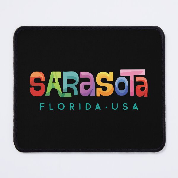 Item preview, Sarasota Florida Retro Tropical Typographic Design designed and sold by Futurebeachbum.