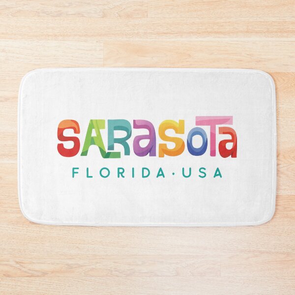 Item preview, Sarasota Florida Retro Tropical Typographic Design designed and sold by Futurebeachbum.