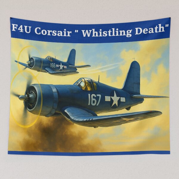 Item preview, WW2 American Aircraft F4U Corsair Fighter WWII Plane Aviation designed and sold by Blok45.