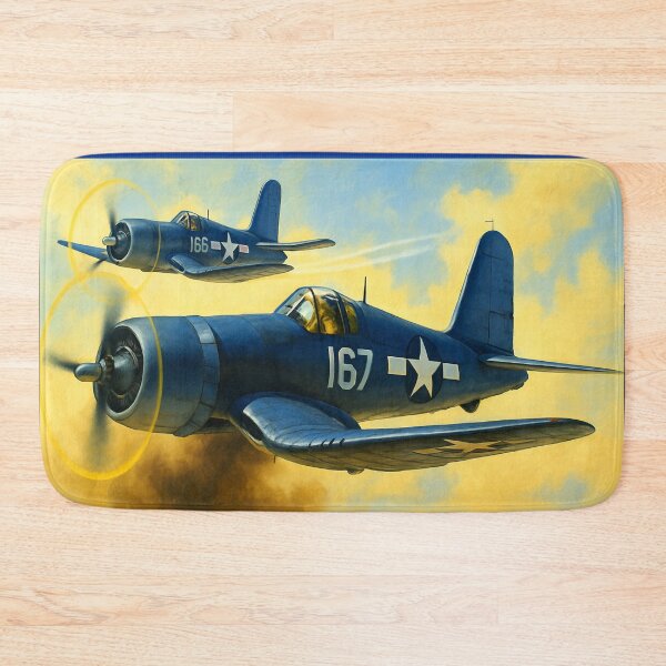 Item preview, WW2 American Aircraft F4U Corsair Fighter WWII Plane Aviation designed and sold by Blok45.