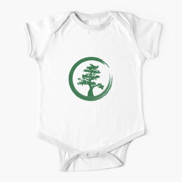 Zen Bonsai Tree in Enso Circle-1 Toddler Baby Boy Bodysuits One Piece Baby Clothes