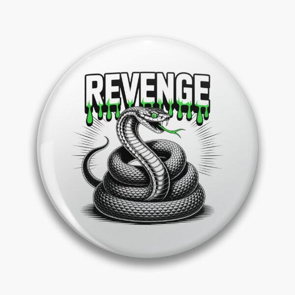 Item preview, Revenge – Coiled Snake with Fangs & Toxic Typography designed and sold by teevoxx.