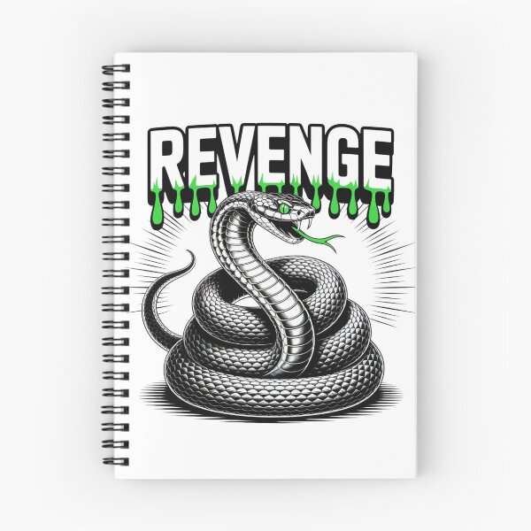 Item preview, Revenge – Coiled Snake with Fangs & Toxic Typography designed and sold by teevoxx.