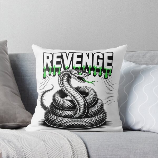 Item preview, Revenge – Coiled Snake with Fangs & Toxic Typography designed and sold by teevoxx.