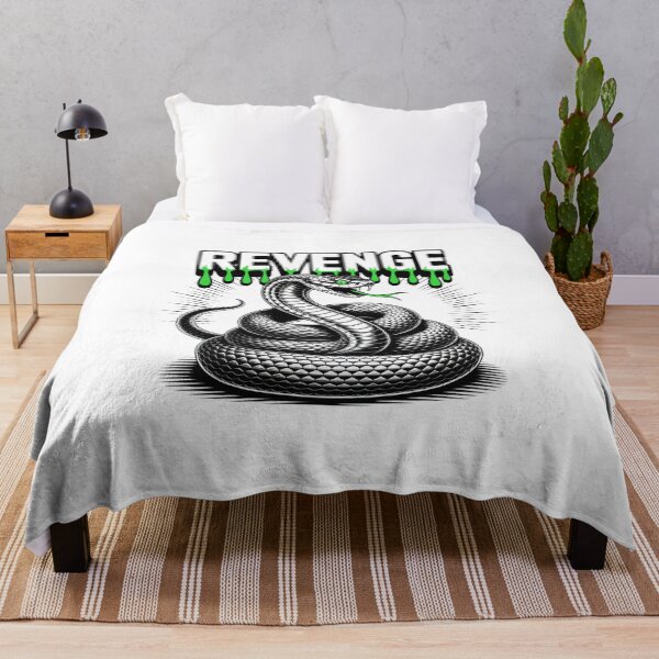 Item preview, Revenge – Coiled Snake with Fangs & Toxic Typography designed and sold by teevoxx.