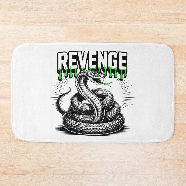 Item preview, Revenge – Coiled Snake with Fangs & Toxic Typography designed and sold by teevoxx.