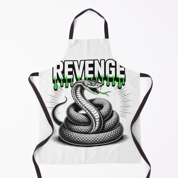 Item preview, Revenge – Coiled Snake with Fangs & Toxic Typography designed and sold by teevoxx.