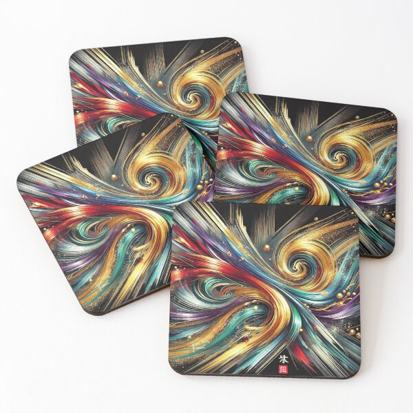 Item preview, “Golden Color Explosion – Dynamic Vortex in Zen Aesthetics” designed and sold by Zenlines by Ralf Gradl.