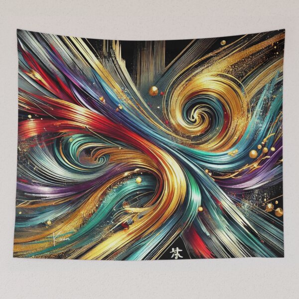 Item preview, “Golden Color Explosion – Dynamic Vortex in Zen Aesthetics” designed and sold by Zenlines by Ralf Gradl.