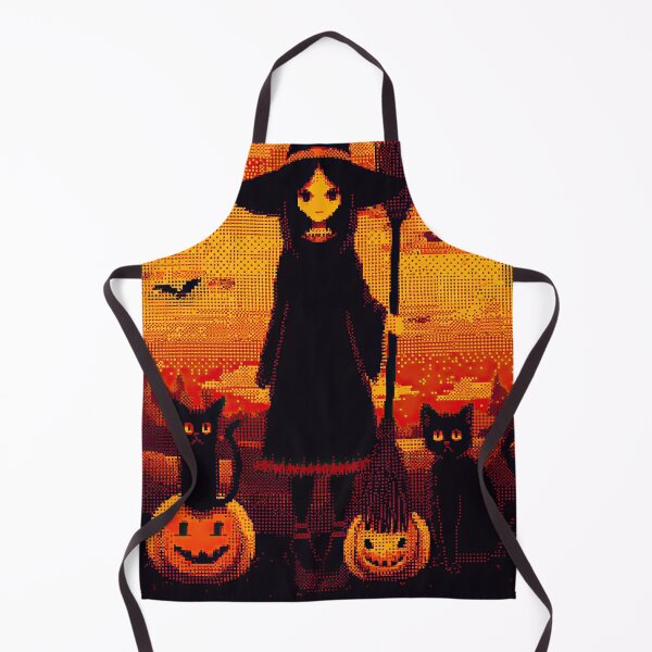 Item preview, Cute Pixel Witch with Her Black Cats designed and sold by Piotrek0001.