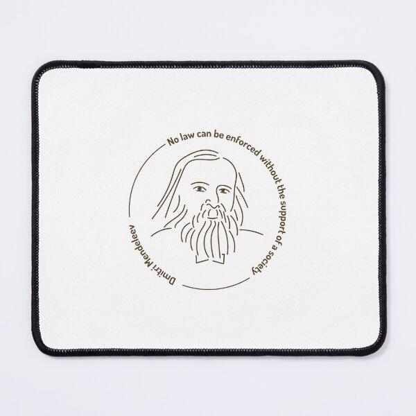 Item preview, Dmitri Mendeleev Minimalist Line Art Portrait – Periodic Table Creator designed and sold by Aniafotkam.