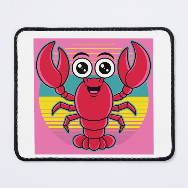 Item preview, 90s Lobster – Rainbow Sunset Edition | Retro Neon Sea Animal Illustration designed and sold by Studio Bisou.