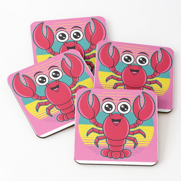 Item preview, 90s Lobster – Rainbow Sunset Edition | Retro Neon Sea Animal Illustration designed and sold by Studio Bisou.