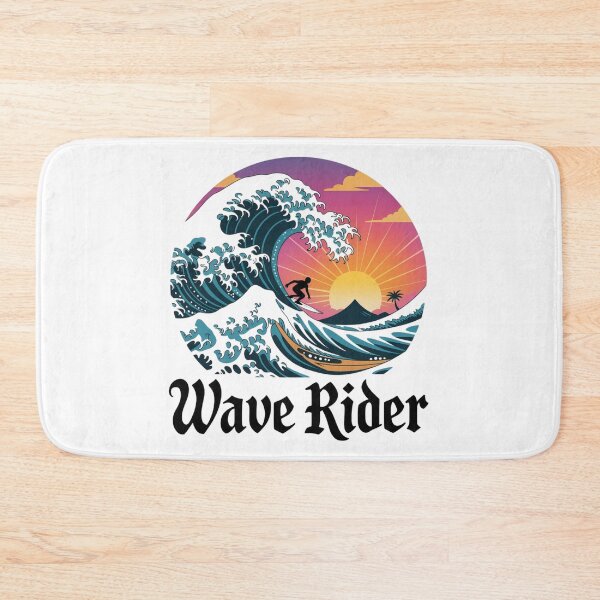 Item preview, Wave Rider – Sunset Surfing Scene with Mountain & Palm Tree designed and sold by teevoxx.