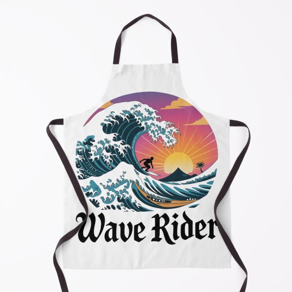 Item preview, Wave Rider – Sunset Surfing Scene with Mountain & Palm Tree designed and sold by teevoxx.