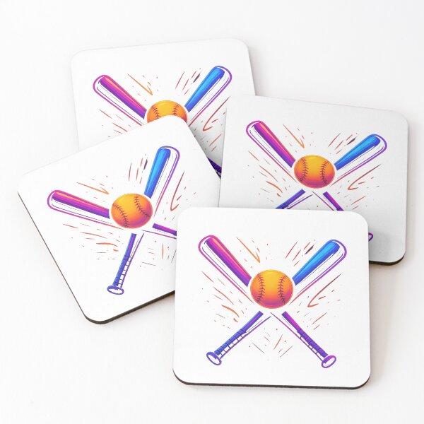 Item preview, "Minimalist Baseball Design | Crossed Bats & Ball Retro Style" designed and sold by PrintTechDz.