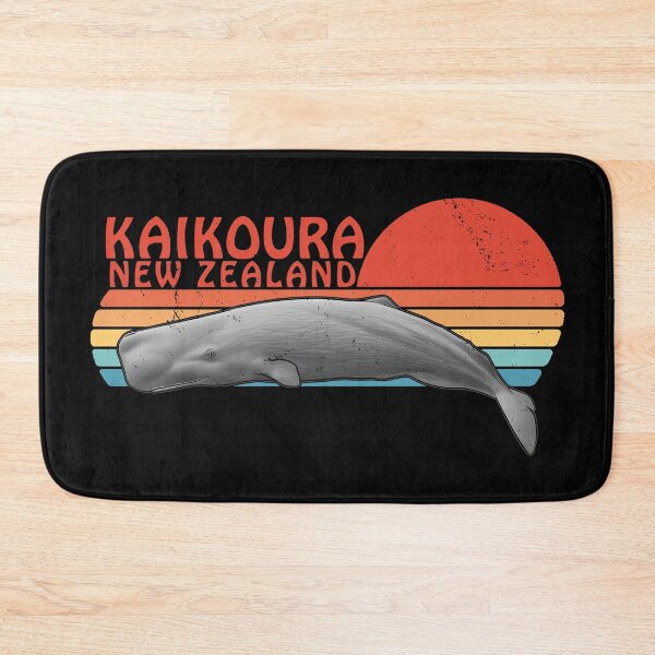 Item preview, Sperm Whale Kaikoura New Zealand Retro Sunset designed and sold by NicGrayGraphic.