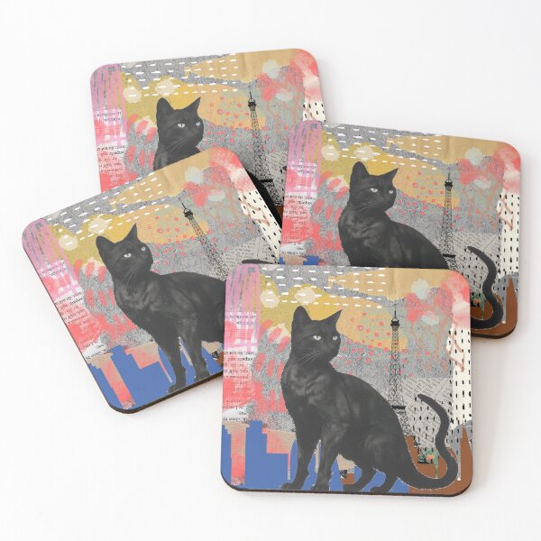 Item preview, Parisien cat collage designed and sold by GasconyPassion.
