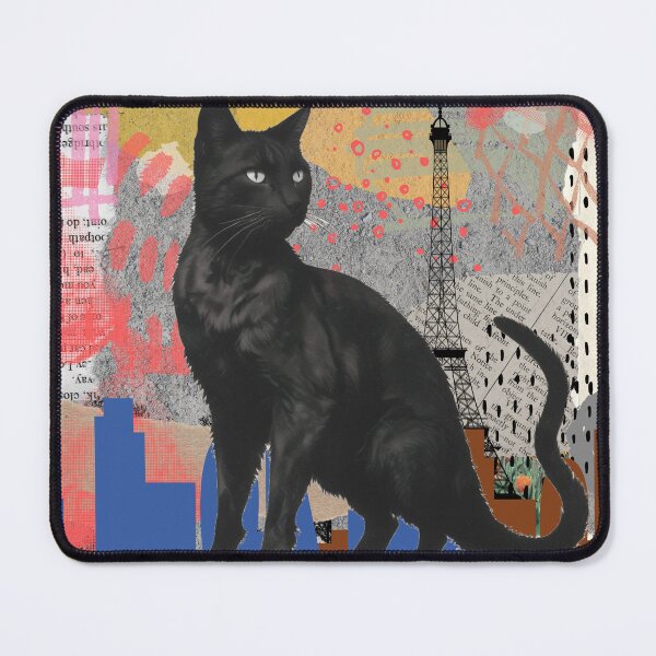 Item preview, Parisien cat collage designed and sold by GasconyPassion.