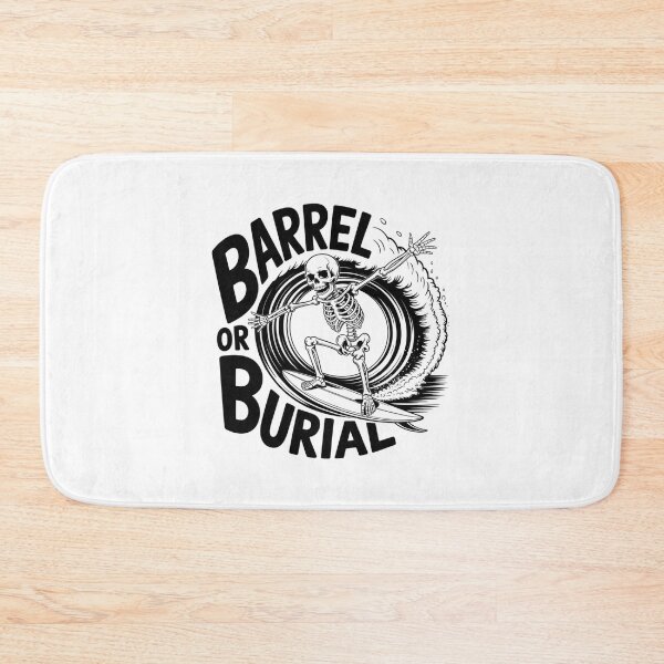 Item preview, Barrel or Burial – Skeleton Surfer in Motion with High-Stakes Motto designed and sold by teevoxx.