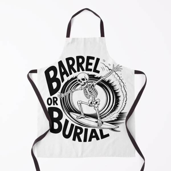 Item preview, Barrel or Burial – Skeleton Surfer in Motion with High-Stakes Motto designed and sold by teevoxx.