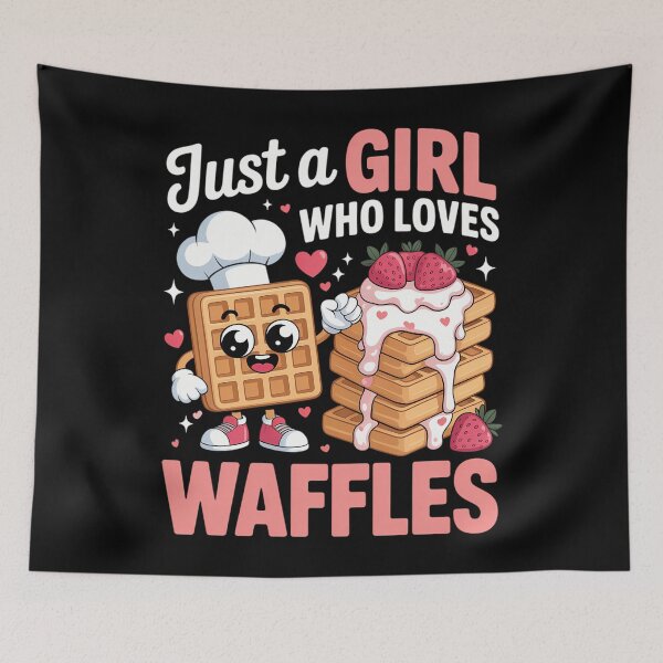 Item preview, Just A Girl Who Loves Waffle Breakfast Waffle Food Lovers designed and sold by CookWorldLaughs.