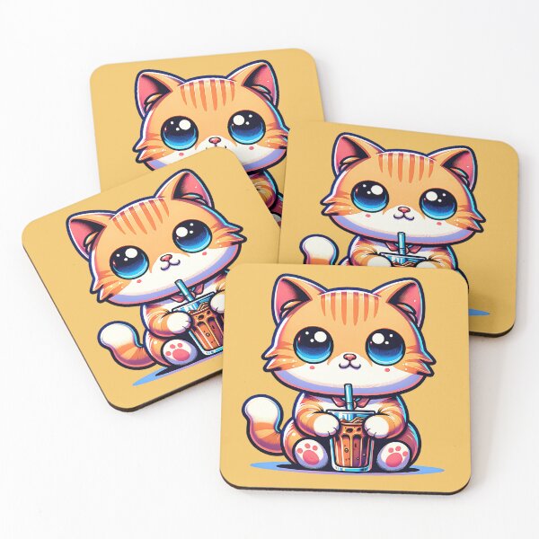 Item preview, Cat with a drink. designed and sold by Valentinian.