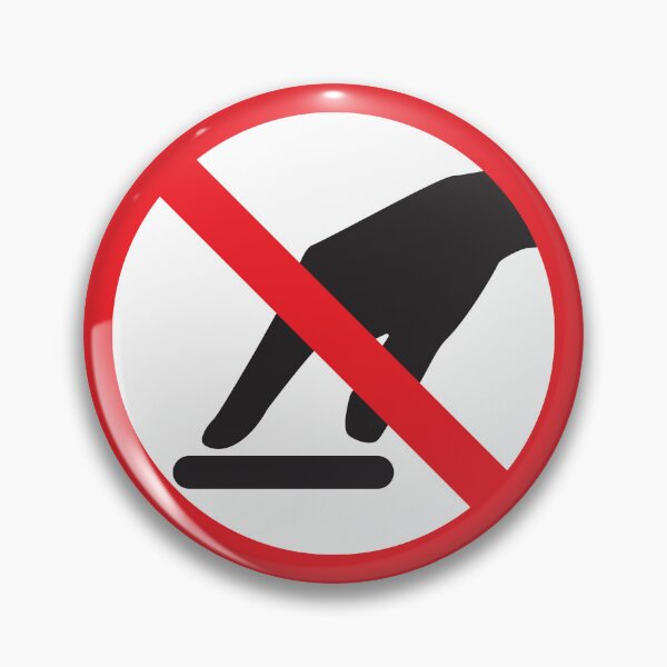 Item preview, No Touching Sign, Circular Signage for Safety and Risk Prevention designed and sold by Panneaux et signalisations - NPOITEVIN.