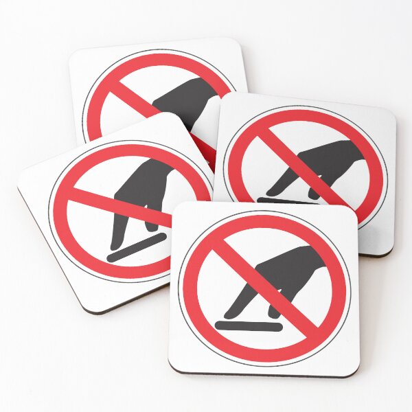 Item preview, No Touching Sign, Circular Signage for Safety and Risk Prevention designed and sold by Panneaux et signalisations - NPOITEVIN.