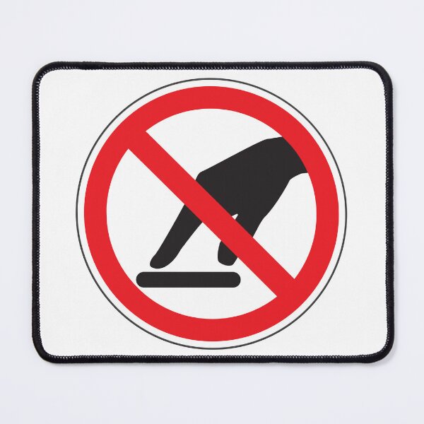 Item preview, No Touching Sign, Circular Signage for Safety and Risk Prevention designed and sold by Panneaux et signalisations - NPOITEVIN.