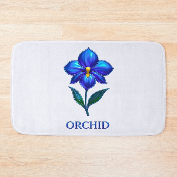 Item preview, Shiny Blue Orchid with Text designed and sold by AD-Digital-Art.