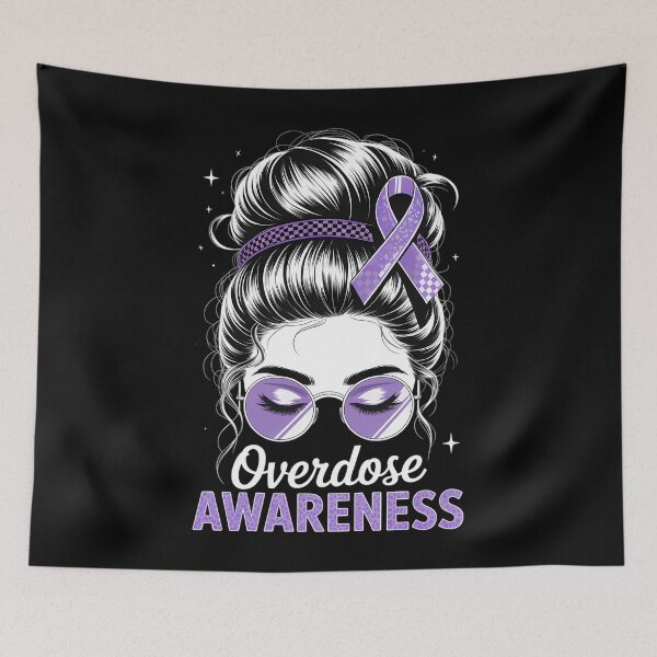 Item preview, Overdose Awareness Day Messy Bun Ribbon designed and sold by CookWorldLaughs.