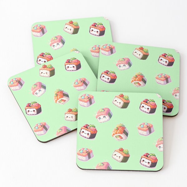 Item preview, Kawaii Sushi Manga Anime – Cute Chibi Japanese Food designed and sold by Sugar Wisdom .