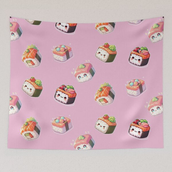 Item preview, Kawaii Sushi Manga Anime – Cute Chibi Japanese Food designed and sold by Sugar Wisdom .