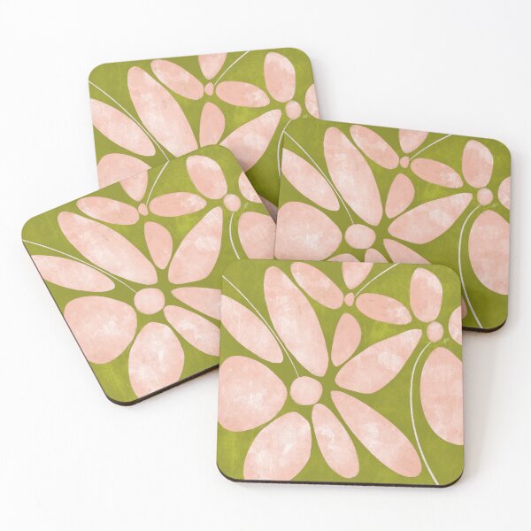 Item preview, Large Flowers | Peach & Green designed and sold by Menega  Sabidussi.