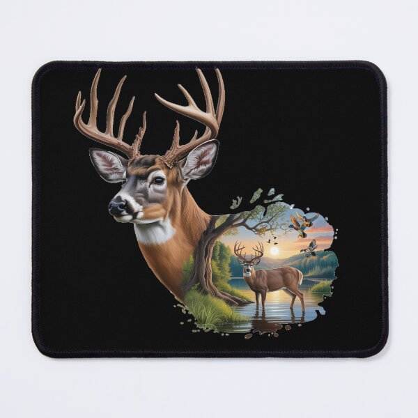 Item preview, Whitetail Trophy Buck with Wood Duck Sunrise designed and sold by LifeCrush.