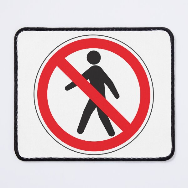 Item preview, No Pedestrian Sign, Circular Signage for Safety and Regulation of Restricted Areas designed and sold by Panneaux et signalisations - NPOITEVIN.