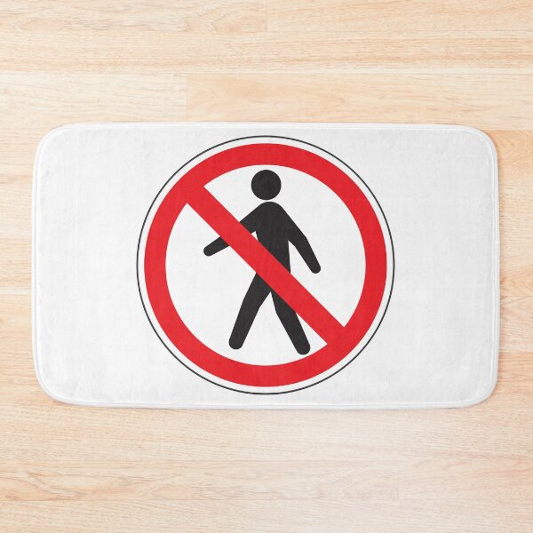 Item preview, No Pedestrian Sign, Circular Signage for Safety and Regulation of Restricted Areas designed and sold by Panneaux et signalisations - NPOITEVIN.