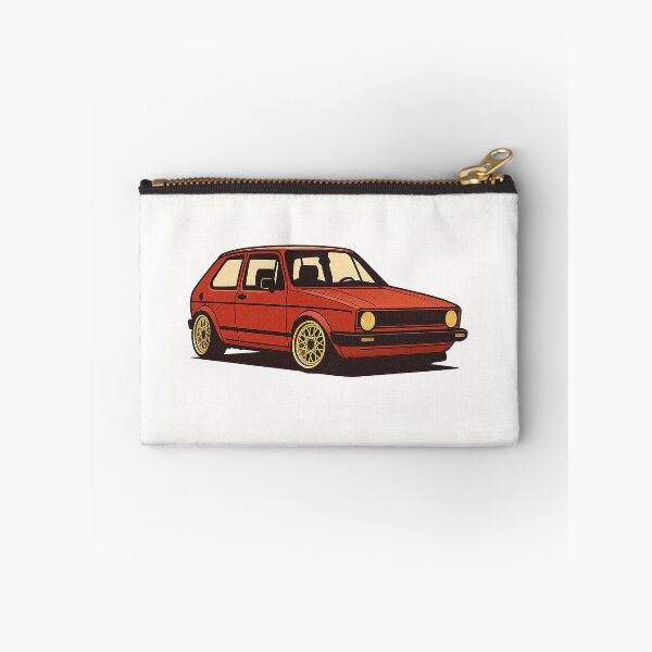 Item preview, Retro Golf Mk1-Inspired Stanced Hatchback with Classic Mesh Wheels – Badge-Free Artwork designed and sold by fjurcev.