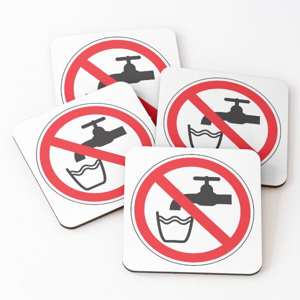 Item preview, No Drinking Sign, Circular Signage for Safety and Prevention of Risks Related to Non-Potable Water designed and sold by Panneaux et signalisations - NPOITEVIN.