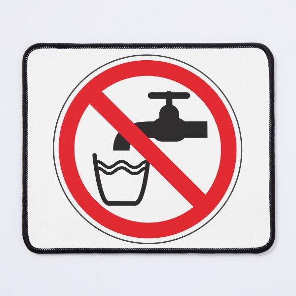Item preview, No Drinking Sign, Circular Signage for Safety and Prevention of Risks Related to Non-Potable Water designed and sold by Panneaux et signalisations - NPOITEVIN.