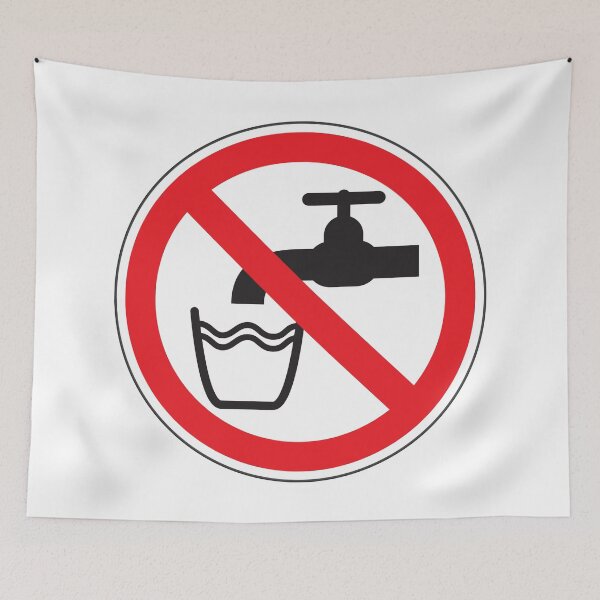 Item preview, No Drinking Sign, Circular Signage for Safety and Prevention of Risks Related to Non-Potable Water designed and sold by Panneaux et signalisations - NPOITEVIN.