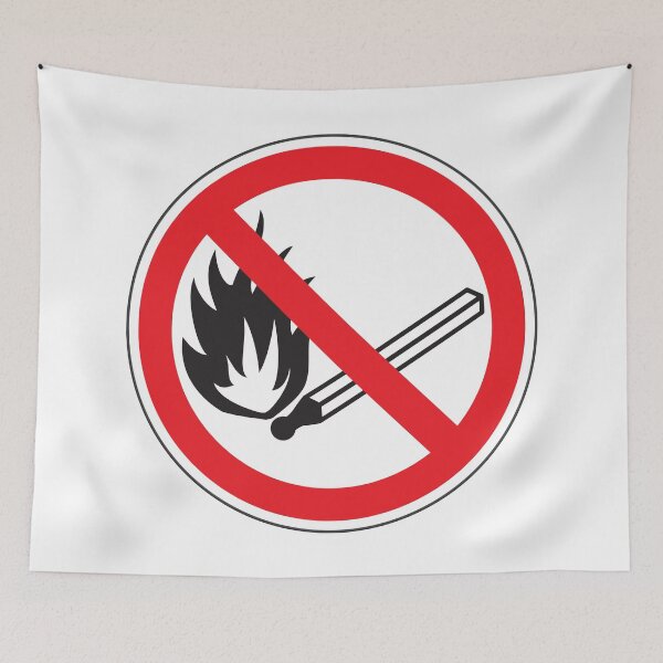 Item preview, No Fire Sign, Circular Signage for Safety and Fire Risk Prevention designed and sold by Panneaux et signalisations - NPOITEVIN.