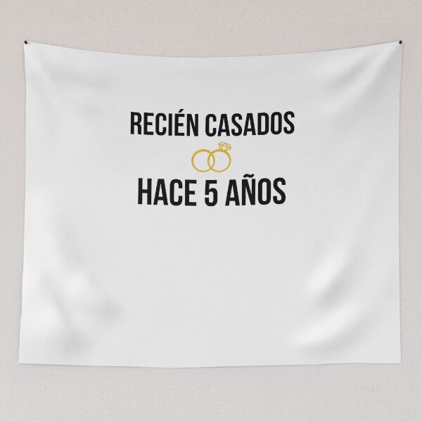 Item preview, cinco años de aniversario Recién casados hace 5 años designed and sold by snowry.