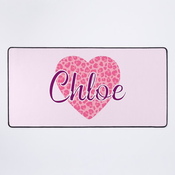 Item preview, Chloe Name Leopard Pink Heart designed and sold by Jeallan Designs.