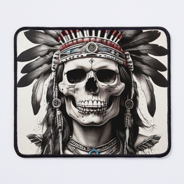 Item preview, Tribal Legacy – Skull with Headdress and Crossed Arrows designed and sold by CracStudio.