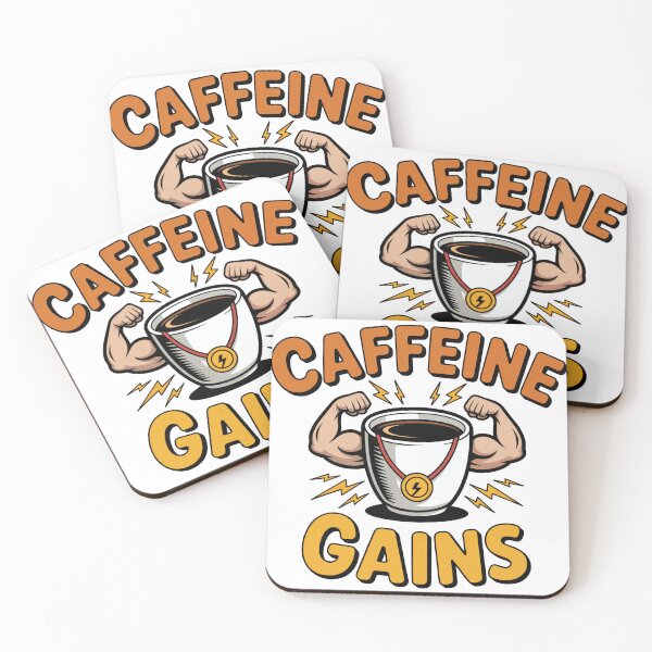 Item preview, Caffeine Gains – Coffee for Muscle Builders designed and sold by emilianaka.