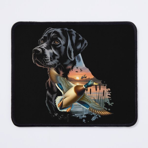 Item preview, Black Labrador and Flying Mallard Sunrise designed and sold by LifeCrush.