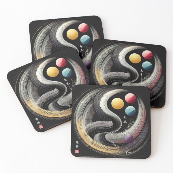 Item preview, “Cosmic Yin and Yang – Harmony of the Elements” designed and sold by Zenlines by Ralf Gradl.