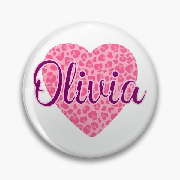 Artikelvorschau, Olivia Name Leopard Rosa Herz entworfen und verkauft von Jeallan Designs.